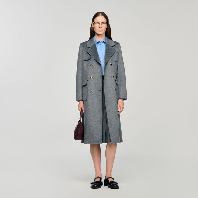Manteau à carreaux double face