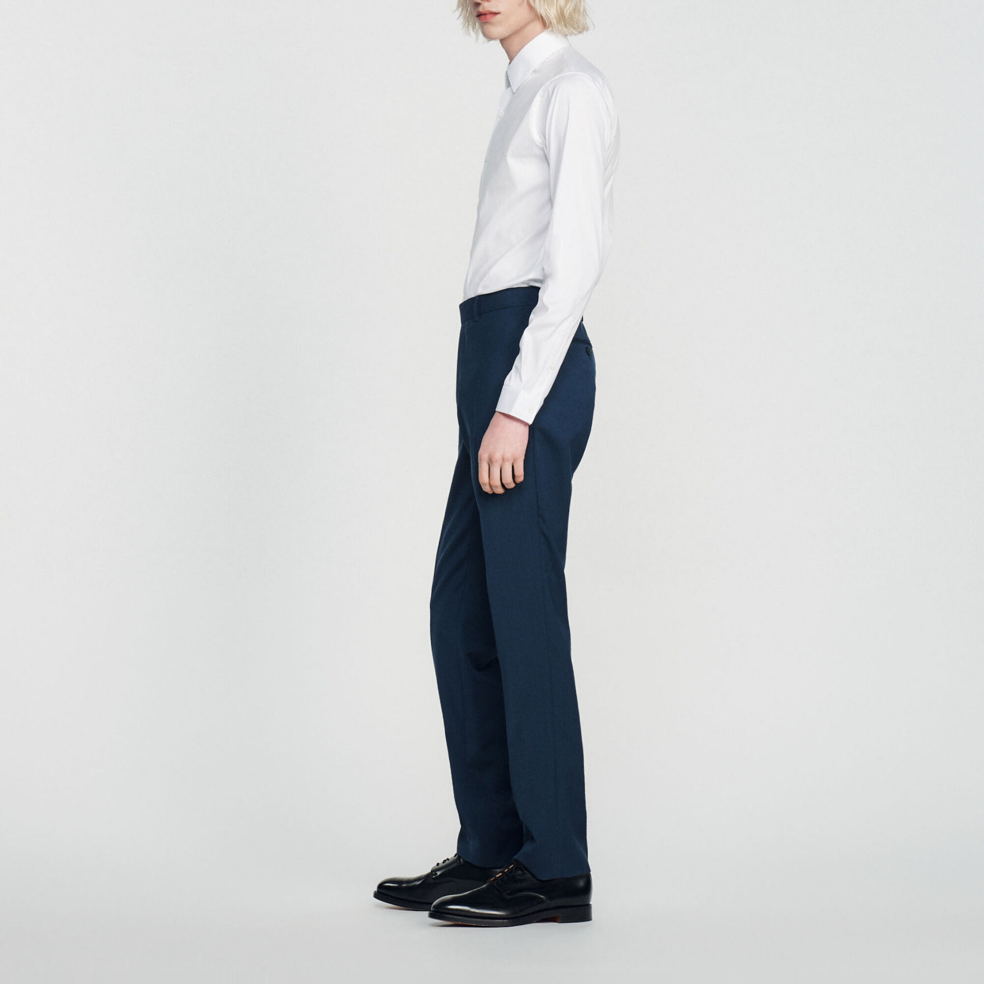 Pantalon de costume en laine stretch
