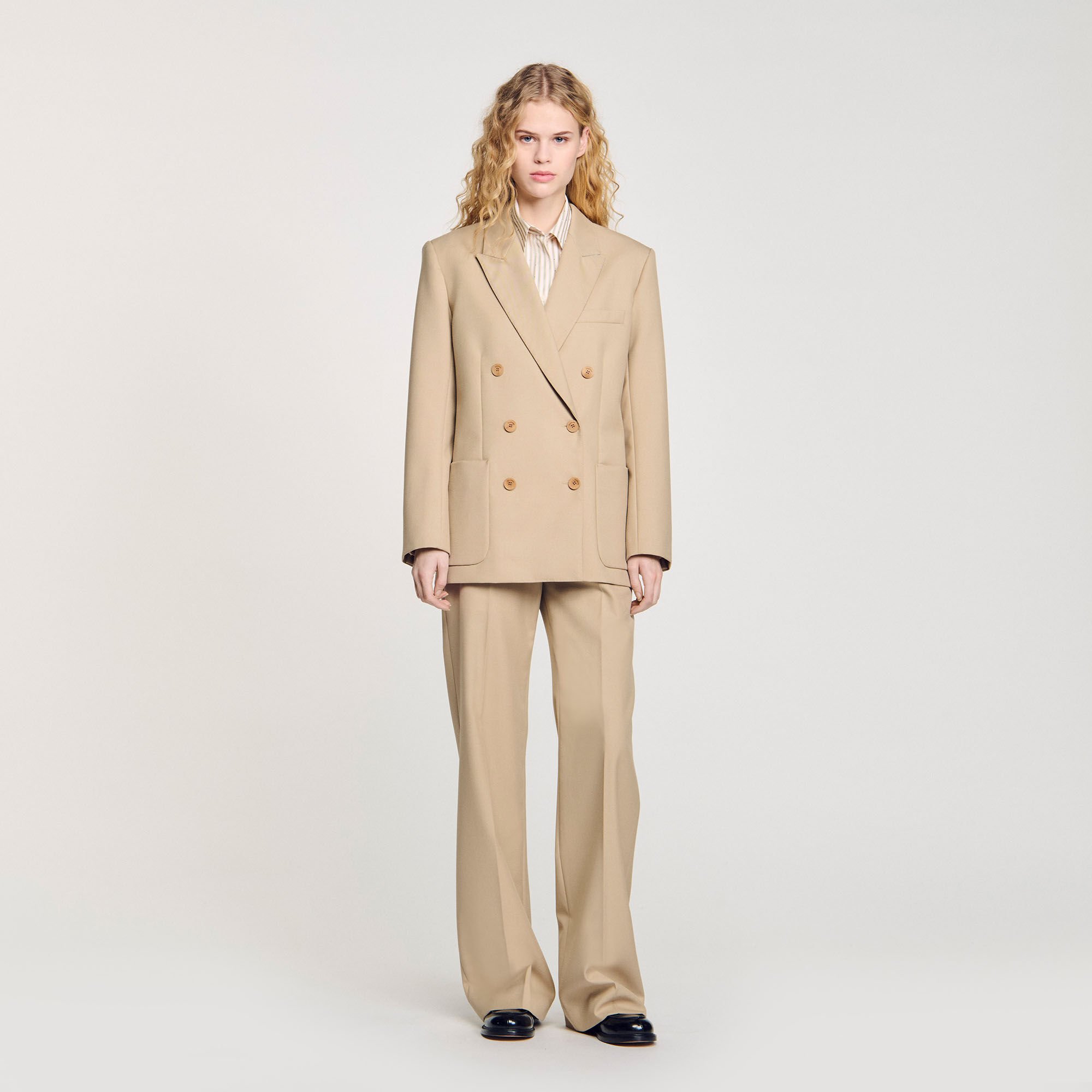 Veste de costume à boutonnage croisé