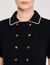 Robe courte en tweed &agrave; boutons - Femme | Sandro Paris