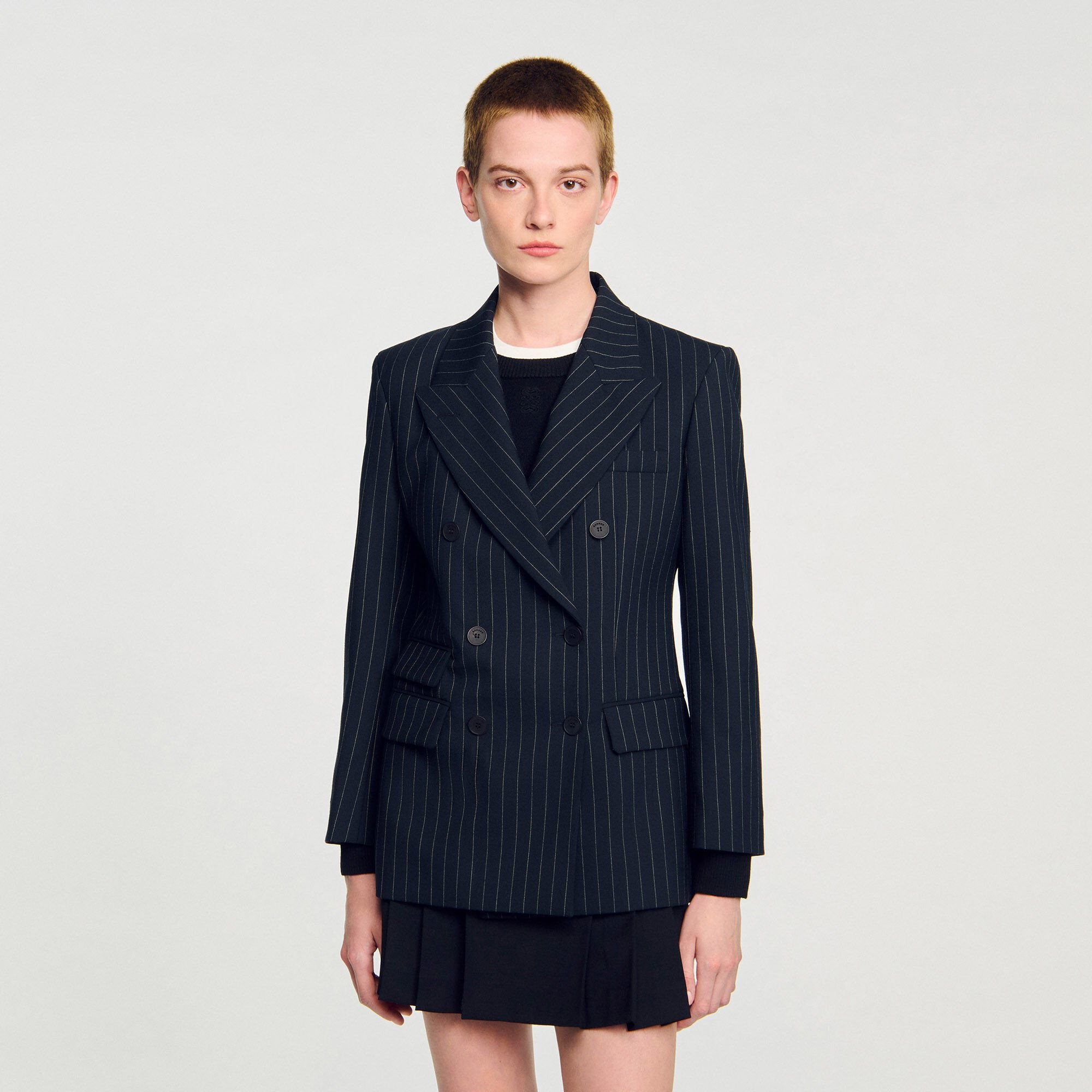 Veste de costume à rayures
