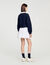 Sweatshirt court bicolore