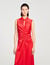 Robe longue en satin