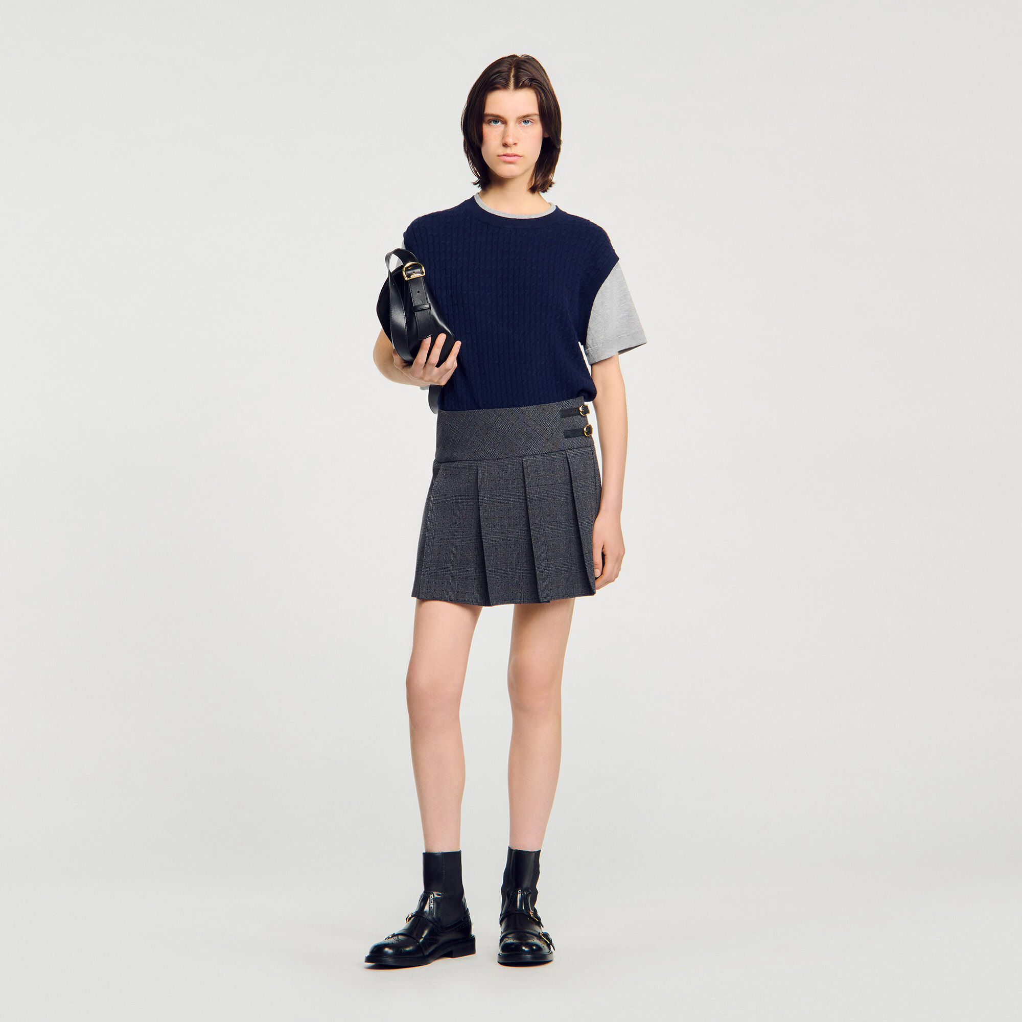 Pull 2 en 1 bicolore