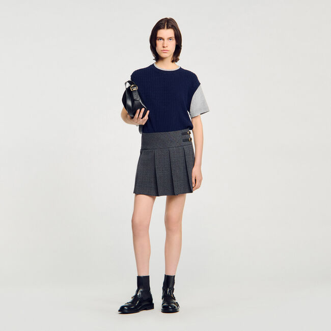 Pull 2 en 1 bicolore