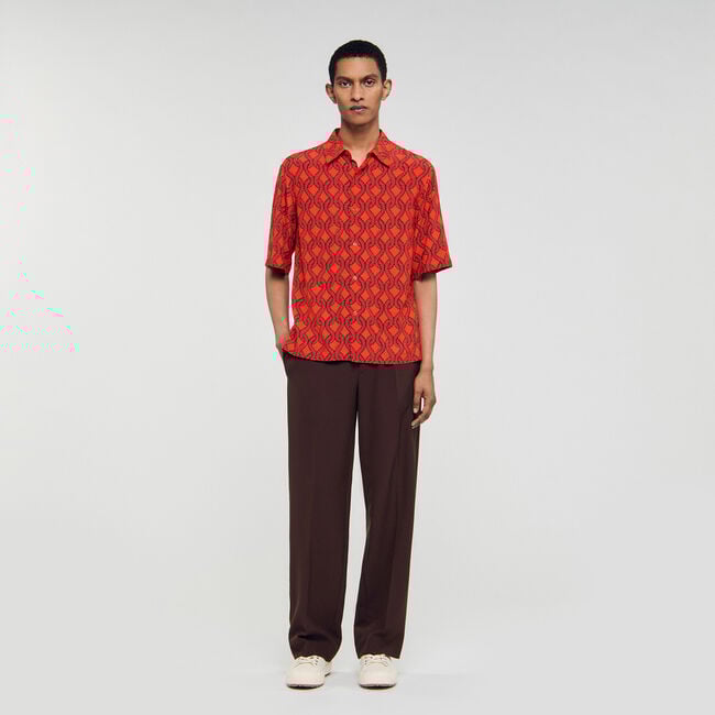 Chemise fluide imprimé corde