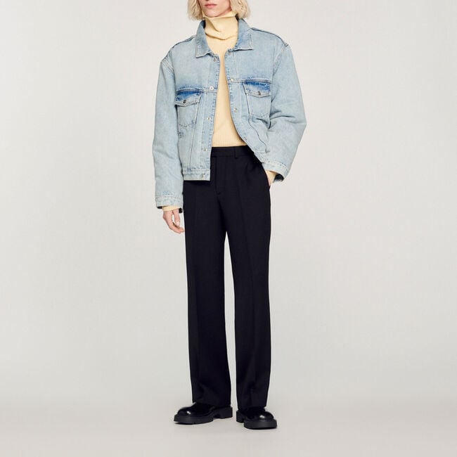 Blouson en denim molletonné