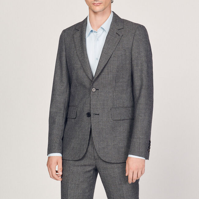 Veste de costume en laine vierge