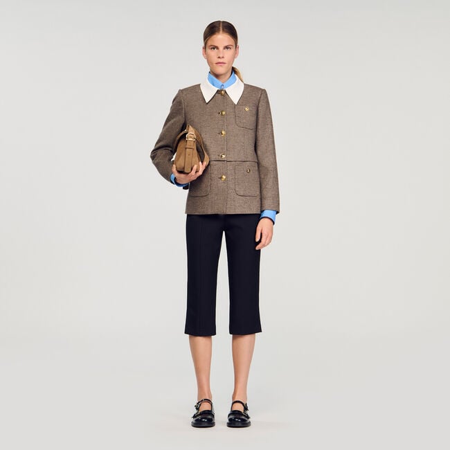 Veste de tailleur pied-de-coq 