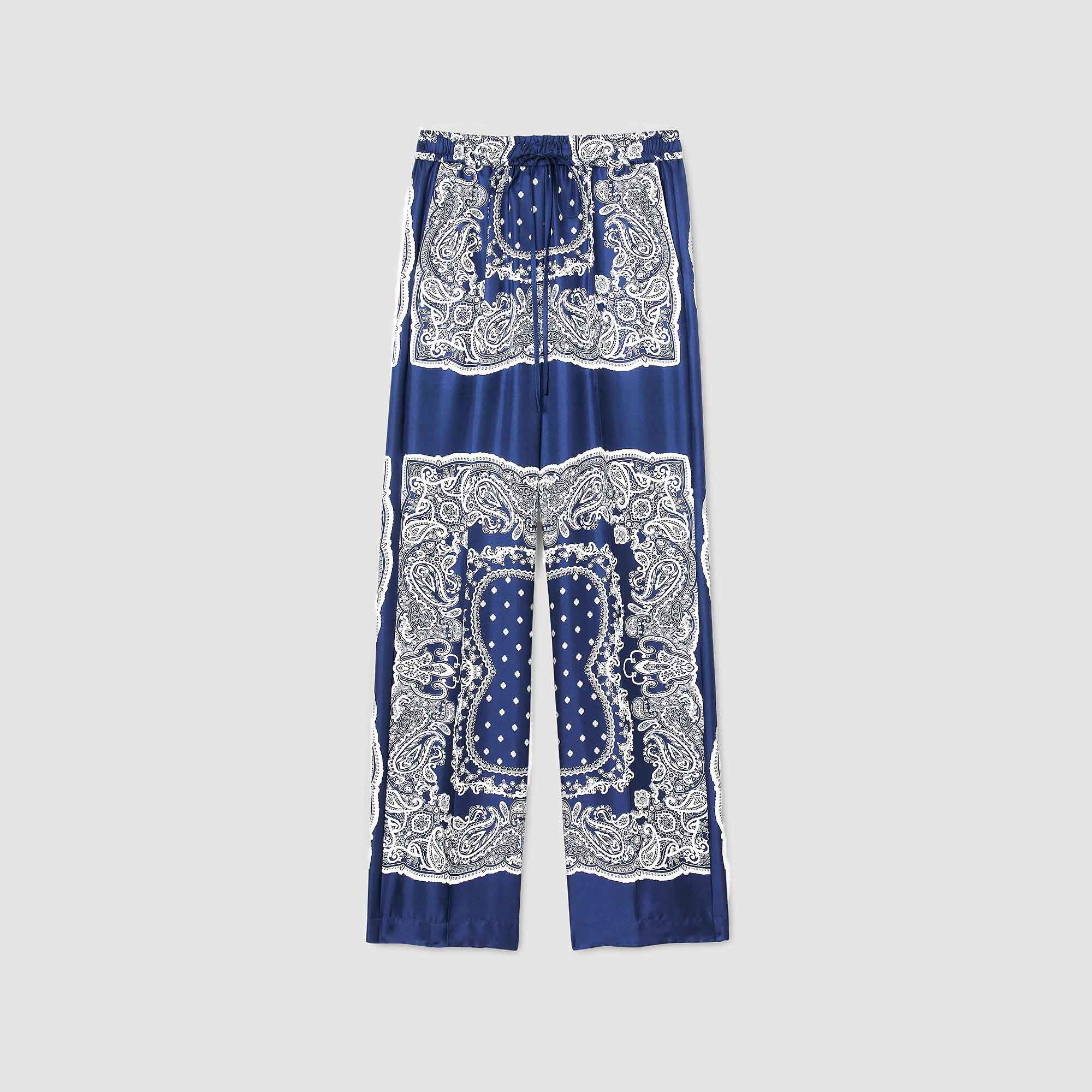 Pantalon fluide à imprimé bandana