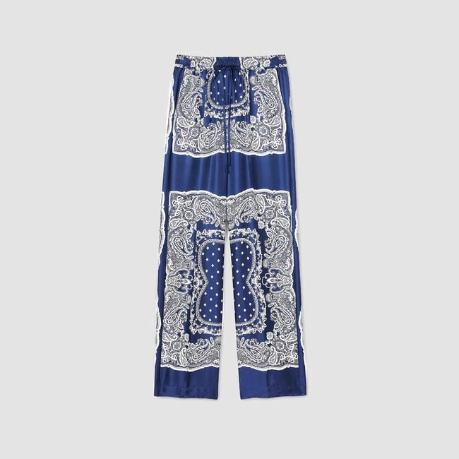 Pantalon fluide à imprimé bandana