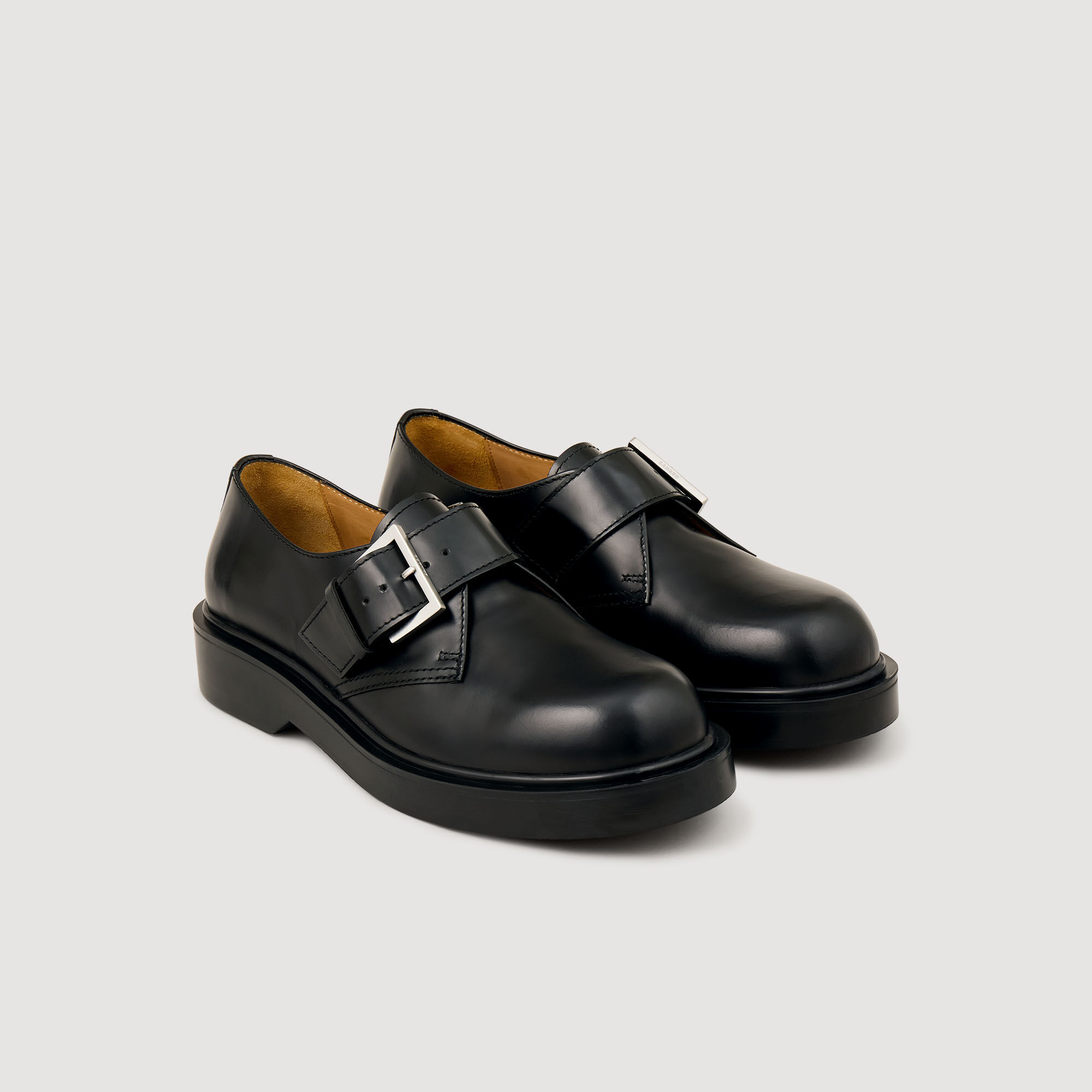 Derbies en cuir glacé