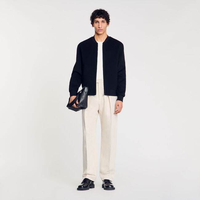 Blouson en laine avec col teddy