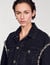 Veste en jean oversize strassée