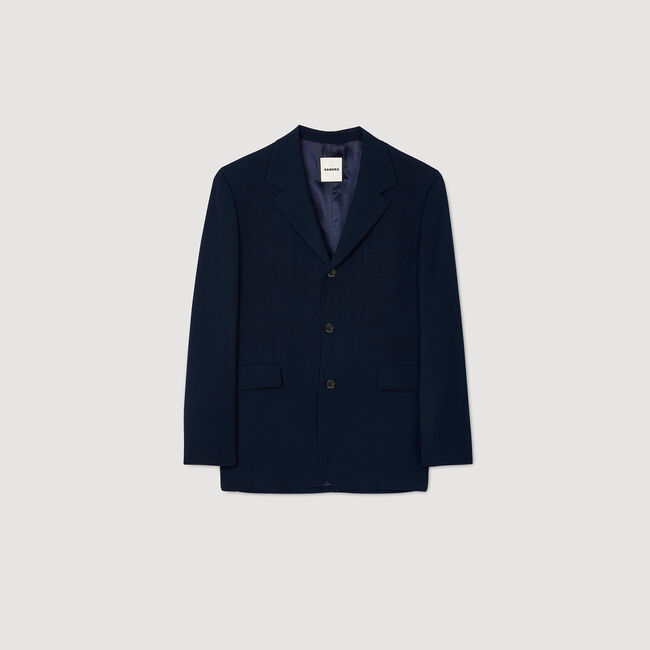 Veste de costume oversize en laine