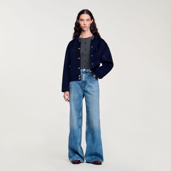 Veste en laine double face