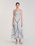 Robe longue à imprimé spirales