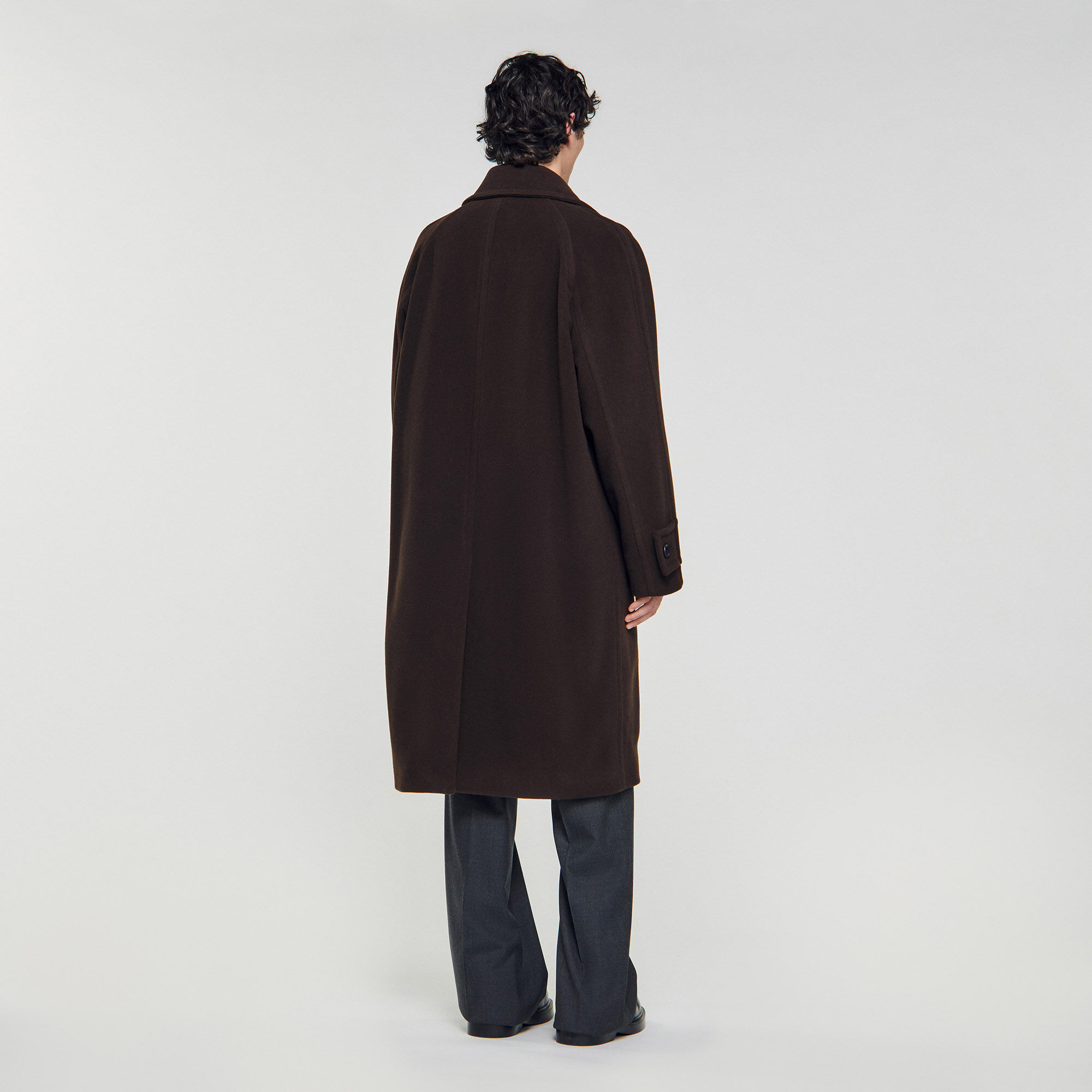 Manteau croisé laine et cachemire