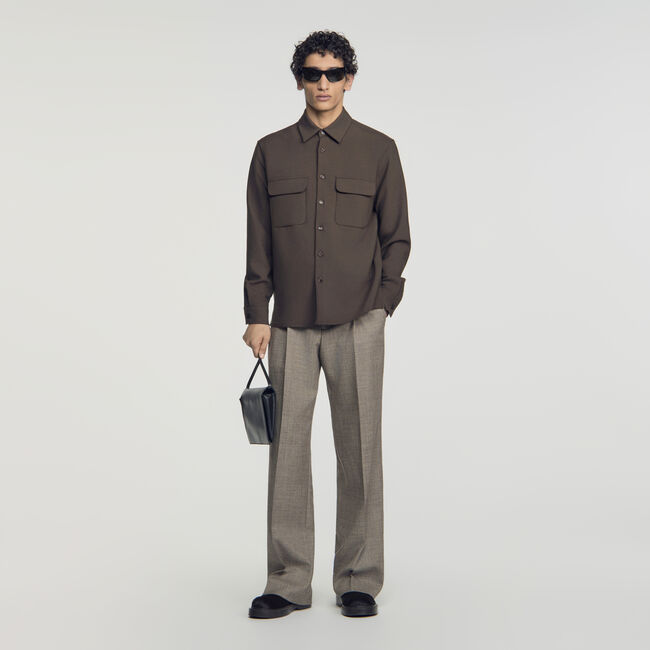 Chemise &agrave; poches plaqu&eacute;es