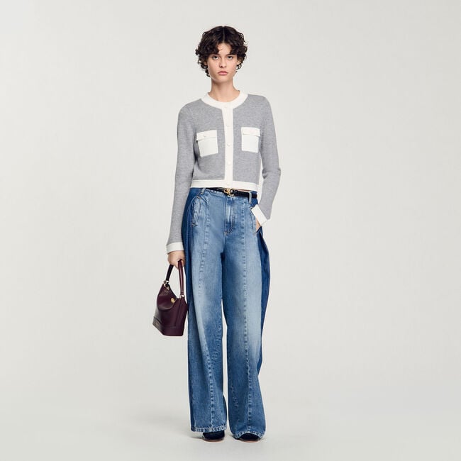 Cardigan bicolore