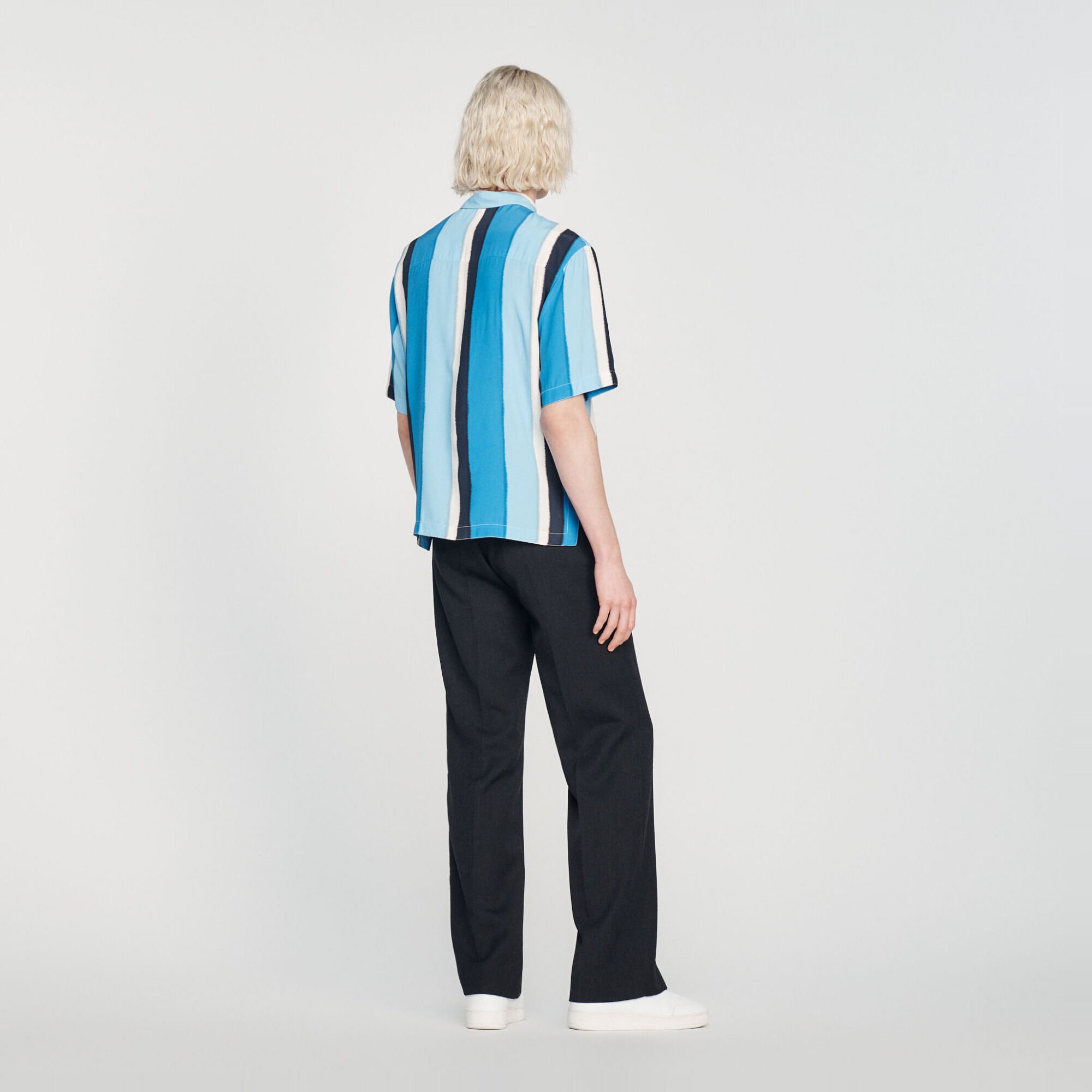 Chemise fluide rayée manches courtes
