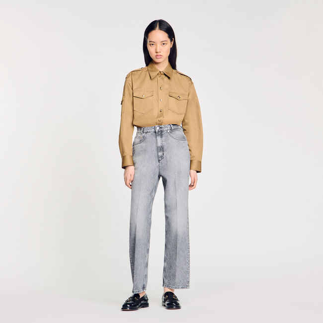 Jean droit taille basse