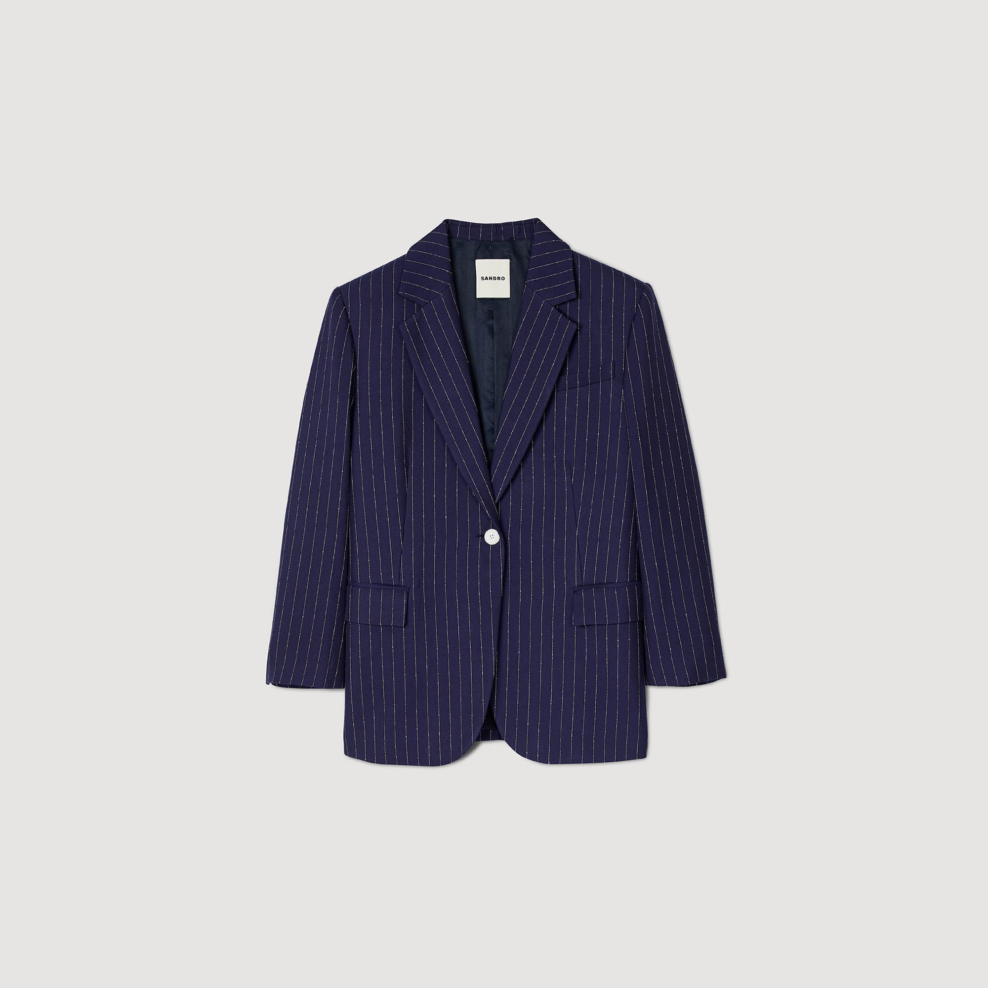 Veste de costume &agrave; rayures - Femme | Sandro Paris
