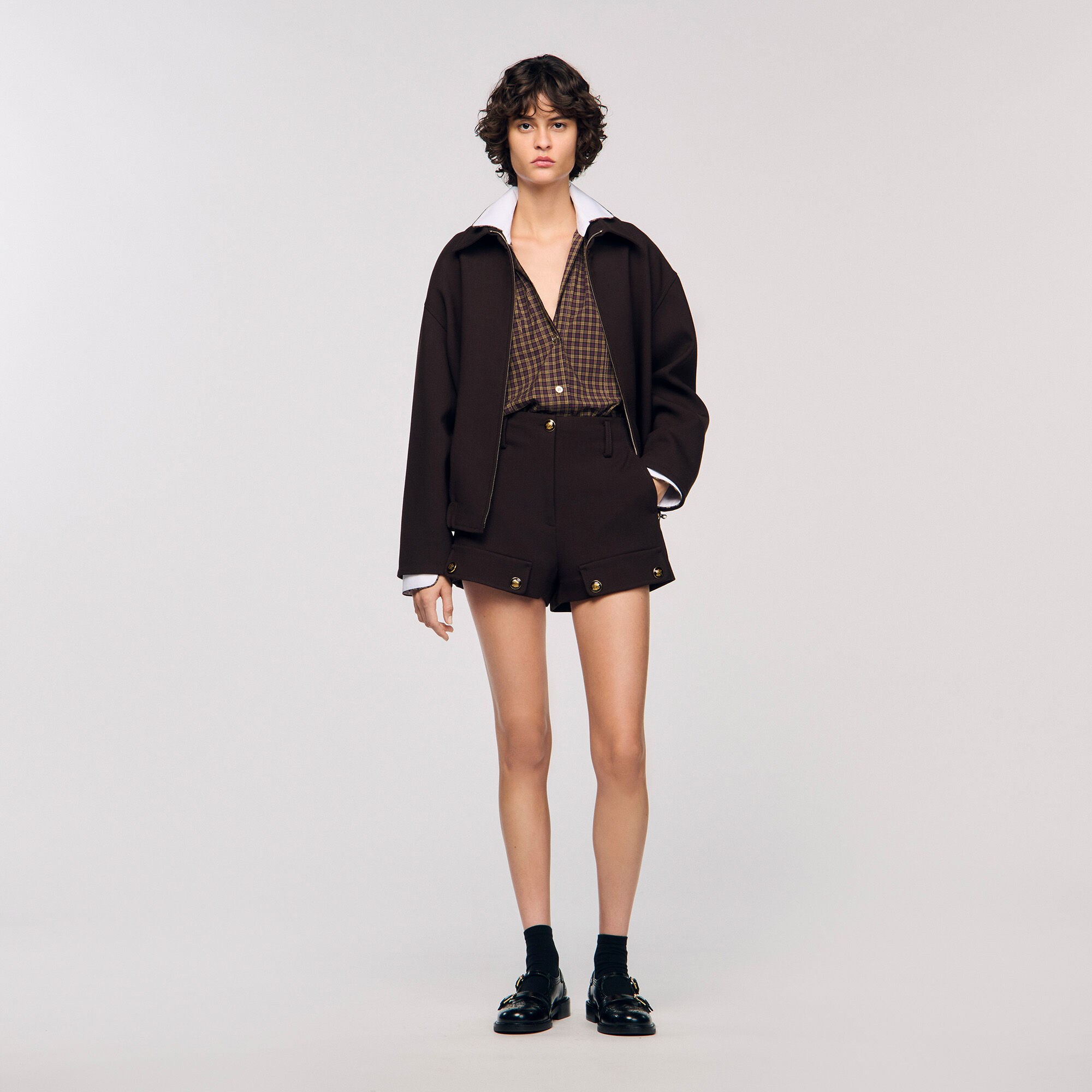 Chemise bicolore à carreaux