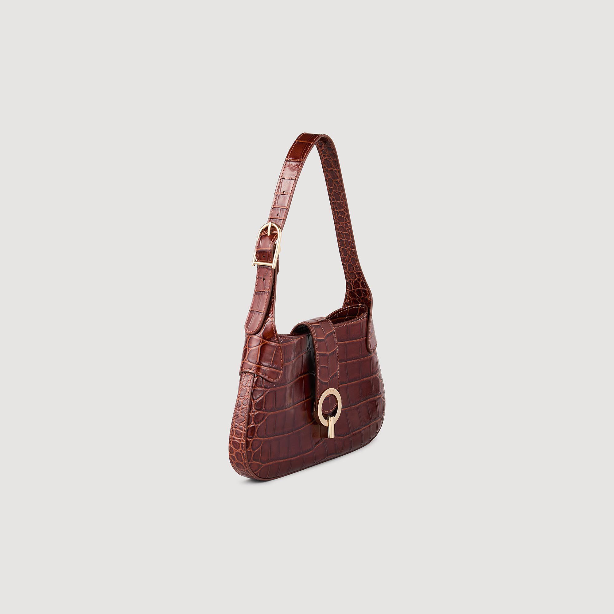 Sac Janet en cuir embossé façon croco