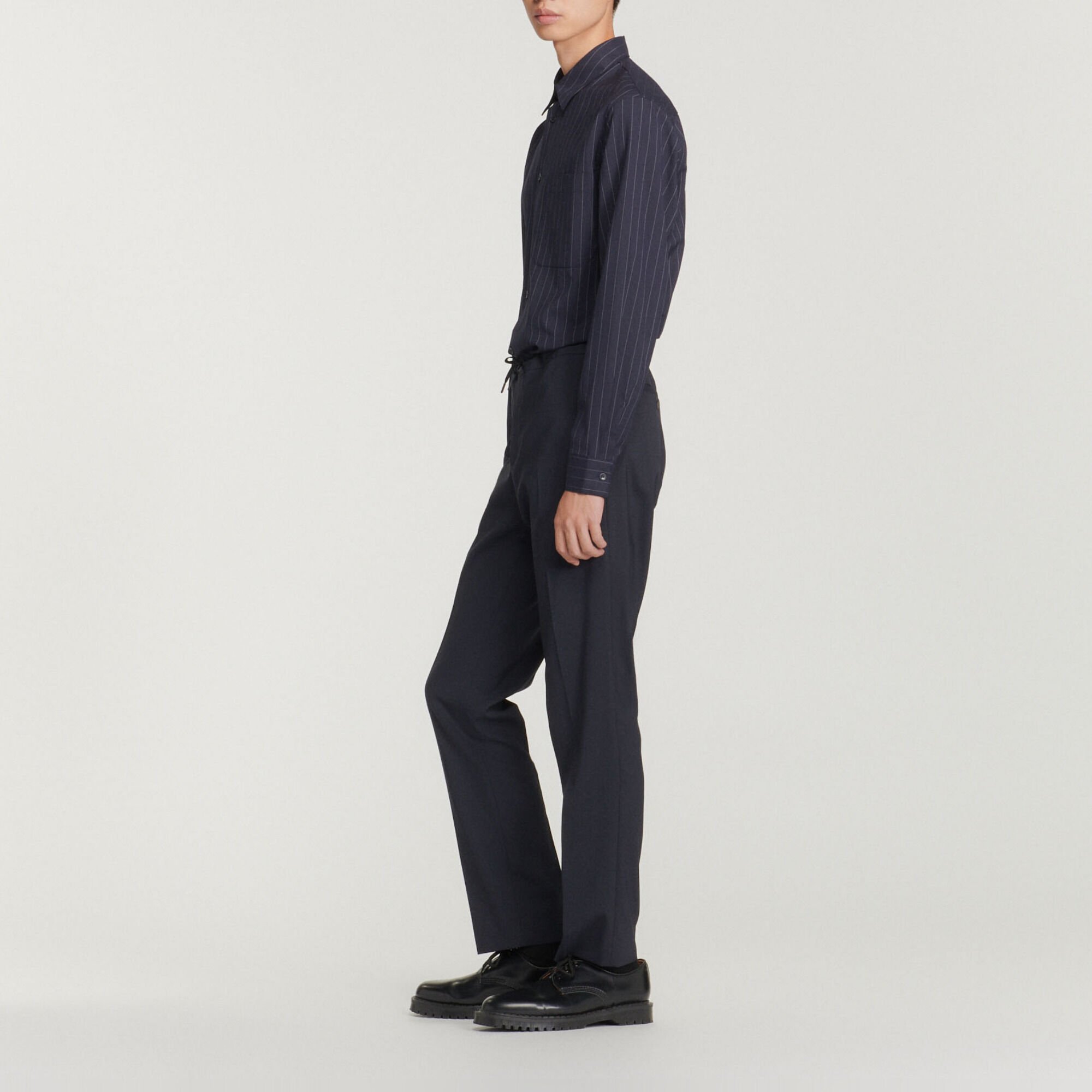 Pantalon à ceinture élastiquée