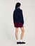 Pull ample col polo denim