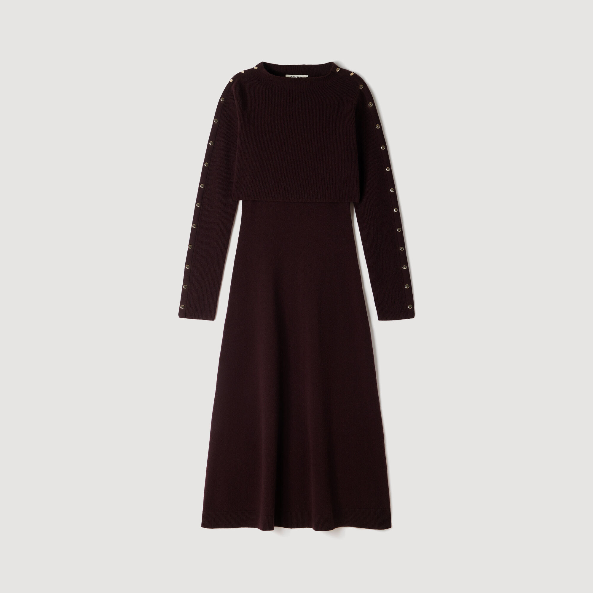 Robe longue en maille 2 en 1 - Femme | Sandro Paris