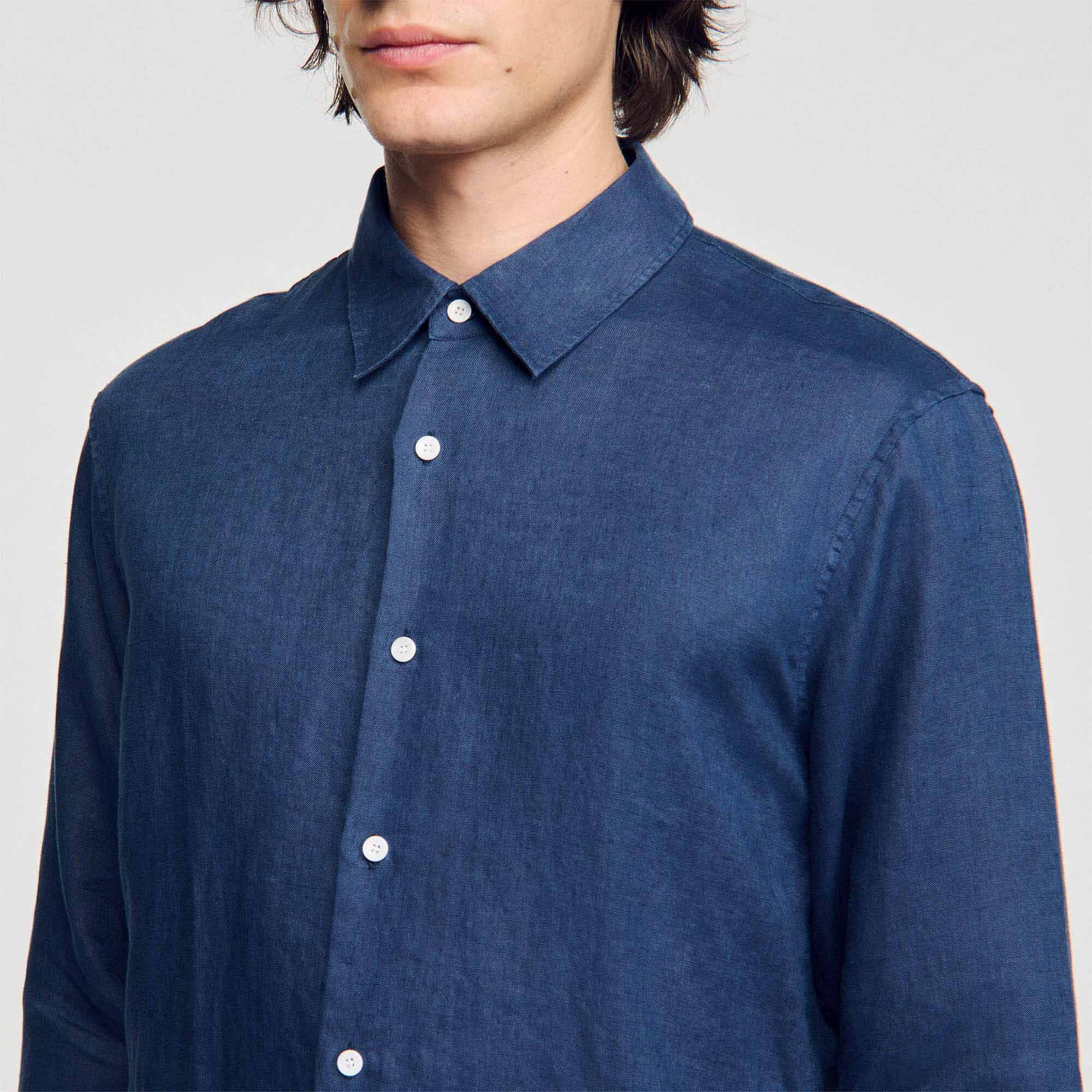 Chemise en coton et lin 