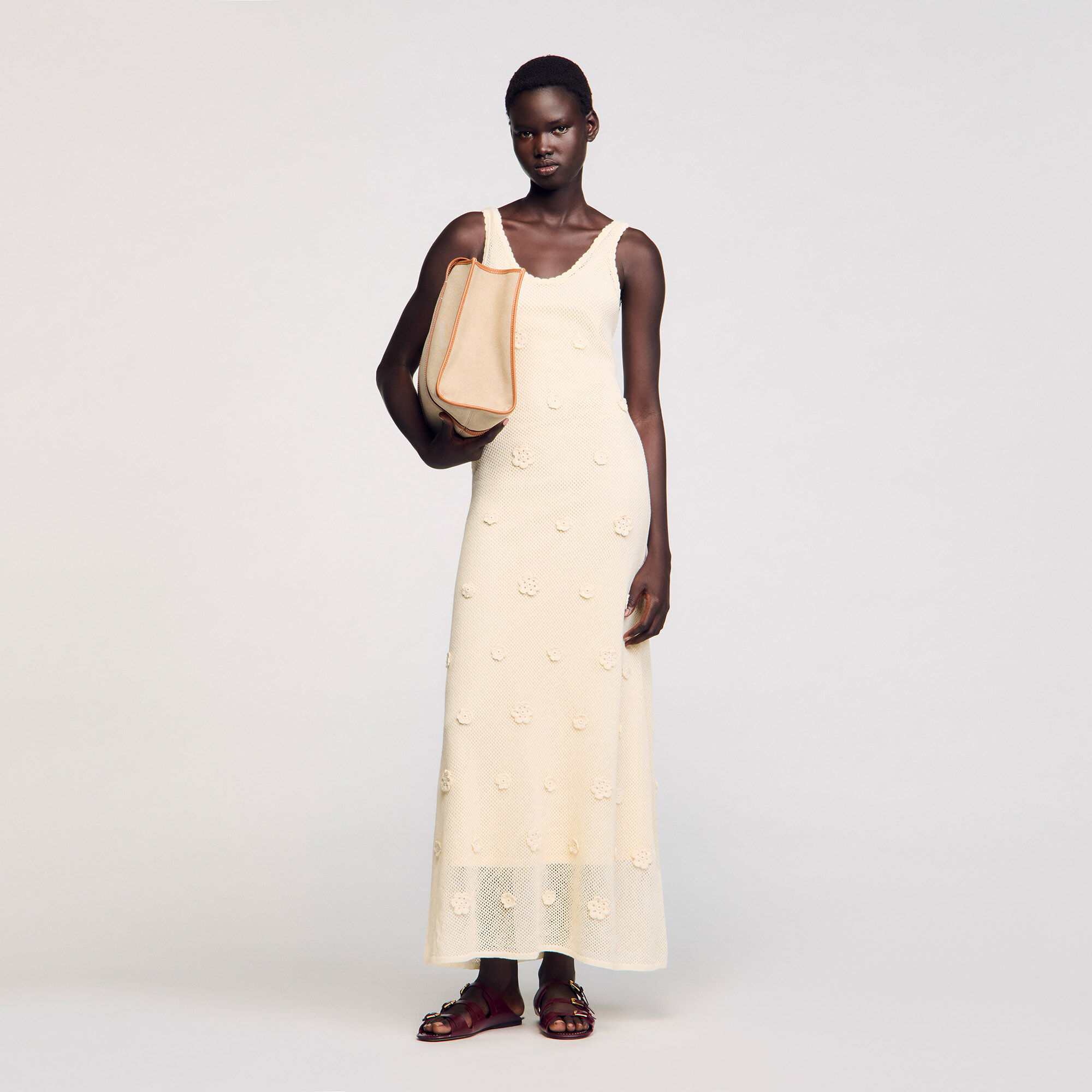 Robe longue en maille 