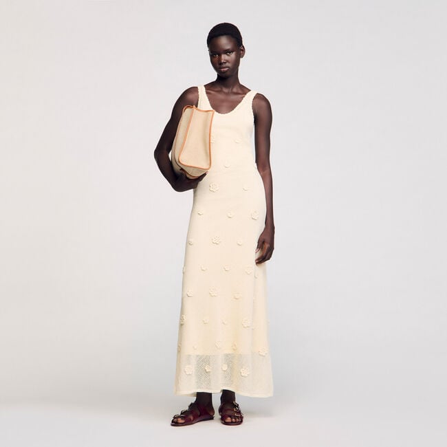 Robe longue en maille 