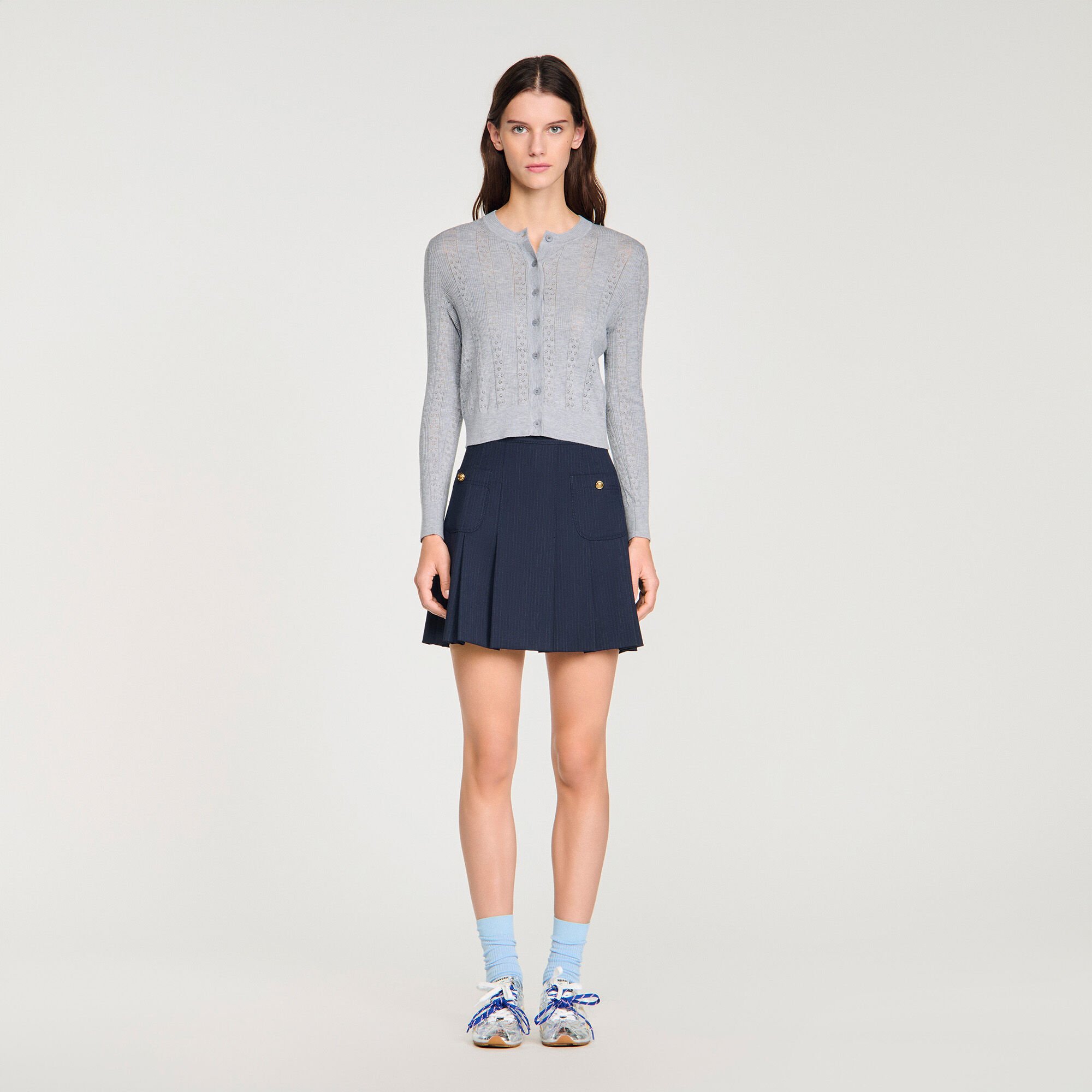 Cardigan en maille pointelle 