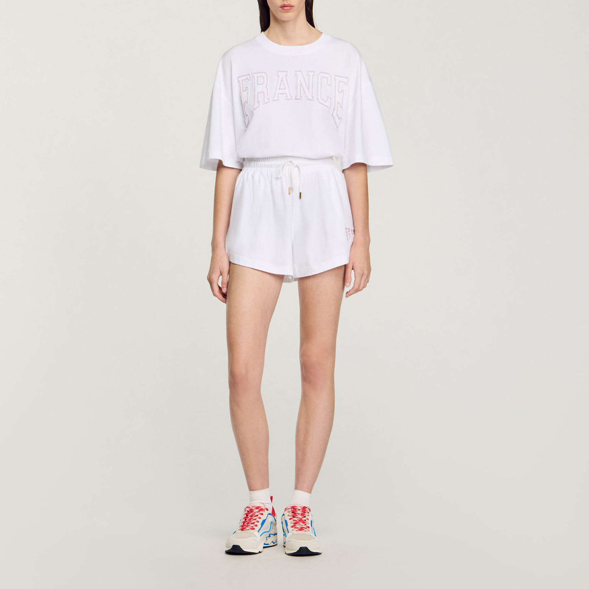 Short boxer imprim&eacute; France - Femme | Sandro Paris