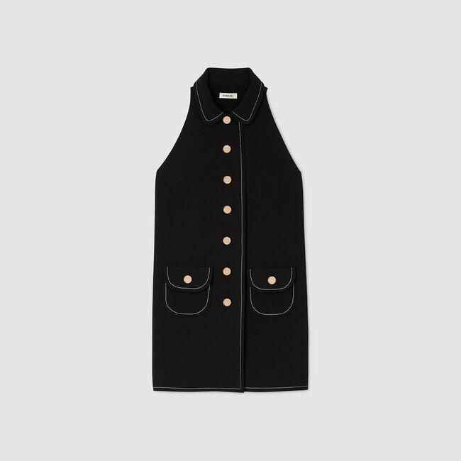 Robe courte à col claudine