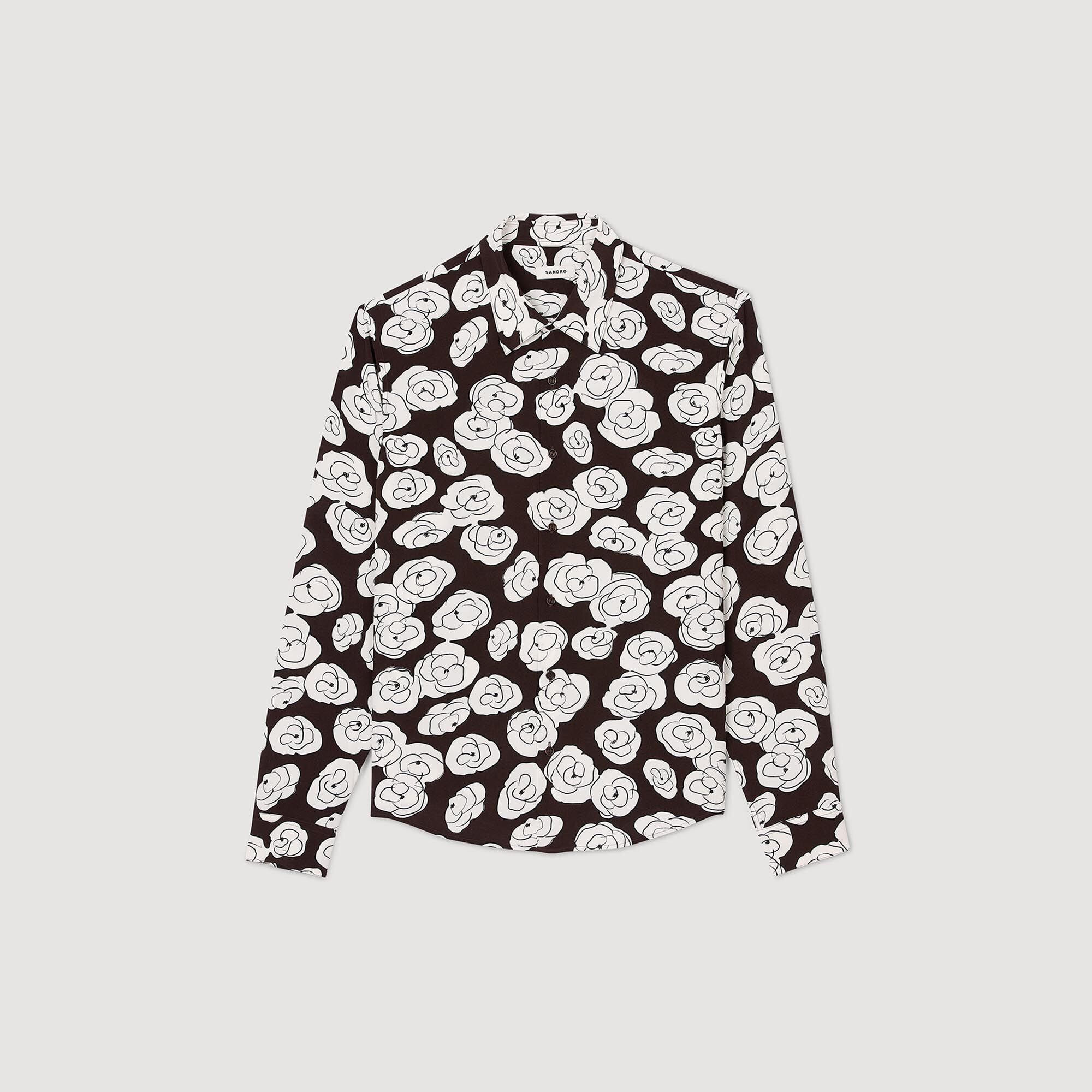Chemise imprimé camélias