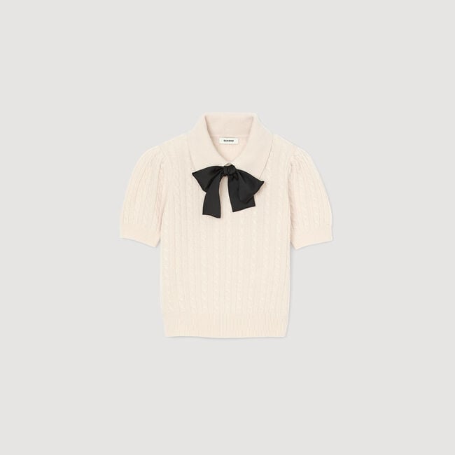 Pull en maille à col polo