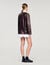 Blouson long en cuir vieilli