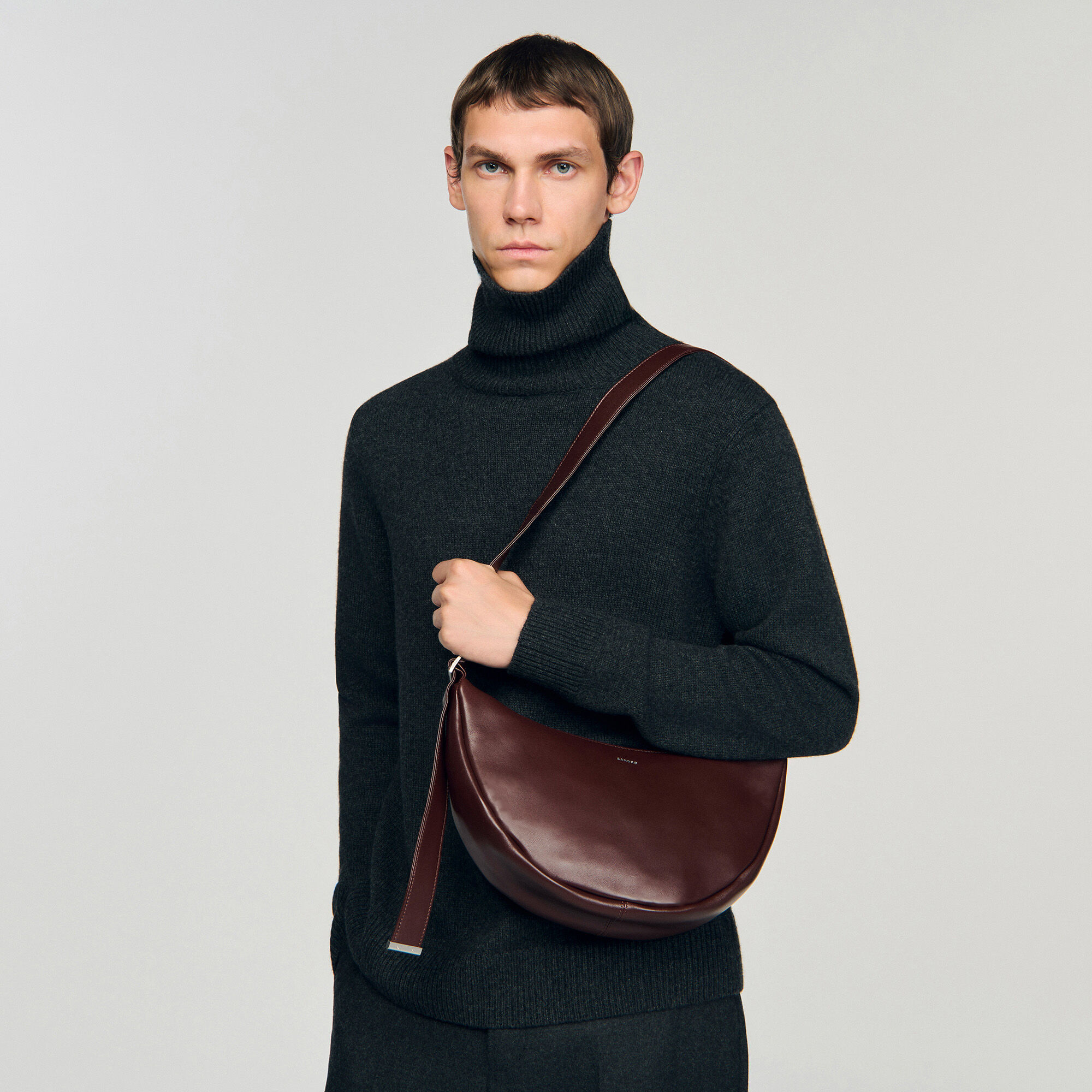 Petit sac hobo en cuir