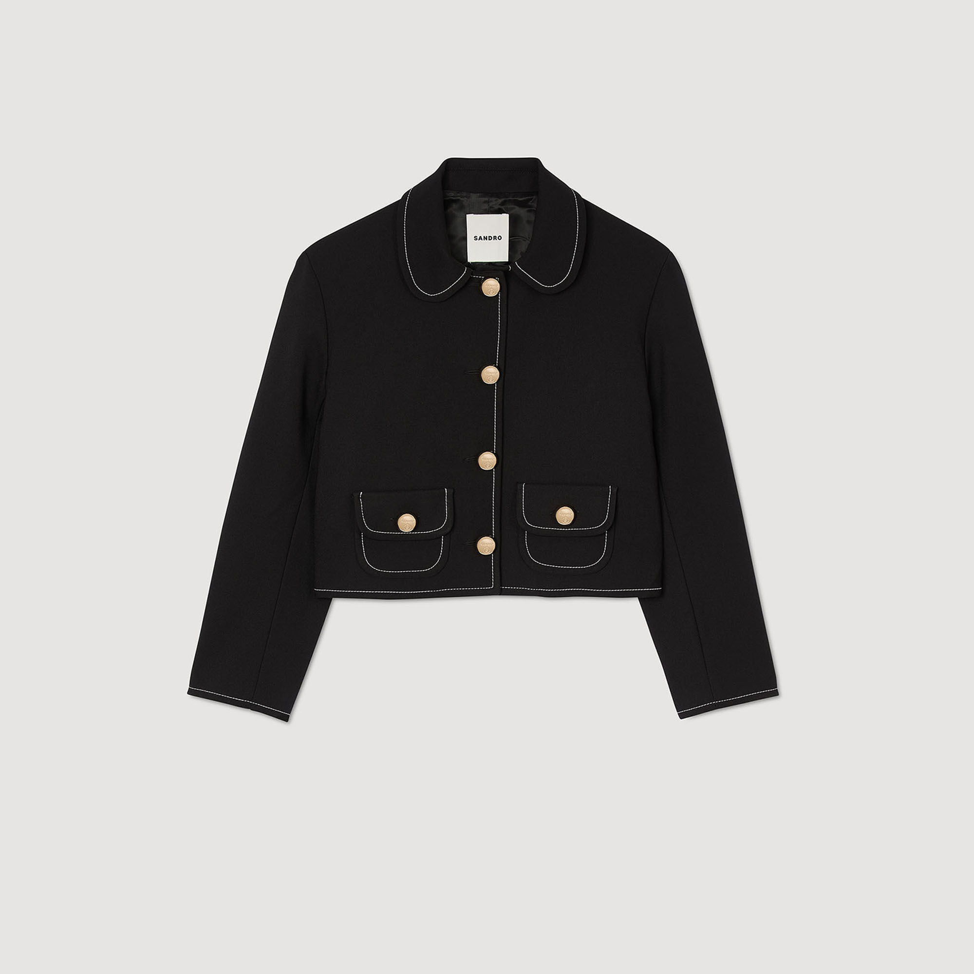 Veste courte à col claudine