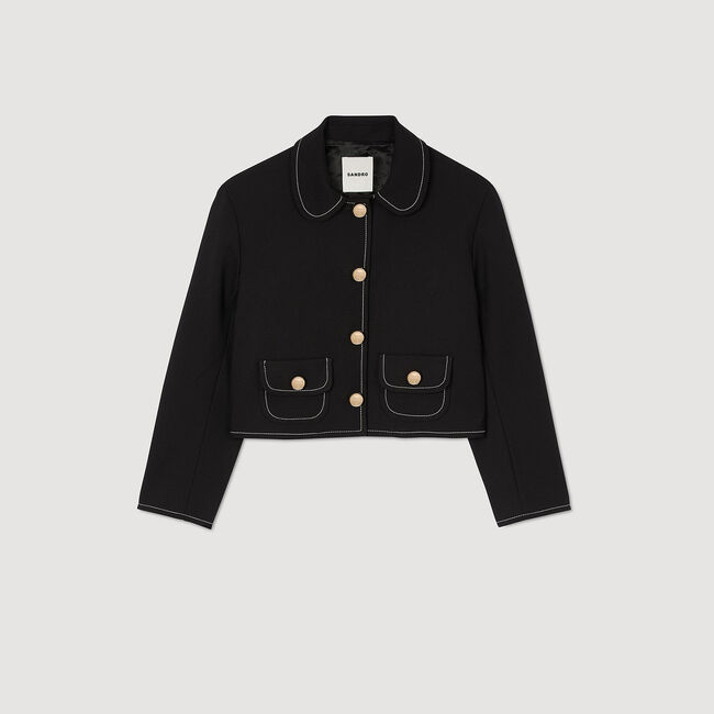 Veste courte à col claudine