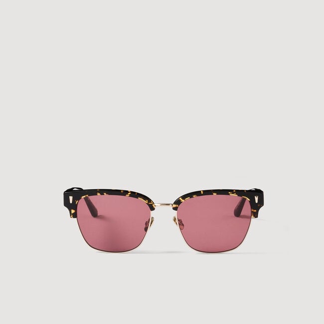Lunettes soleil ac&eacute;tate logo