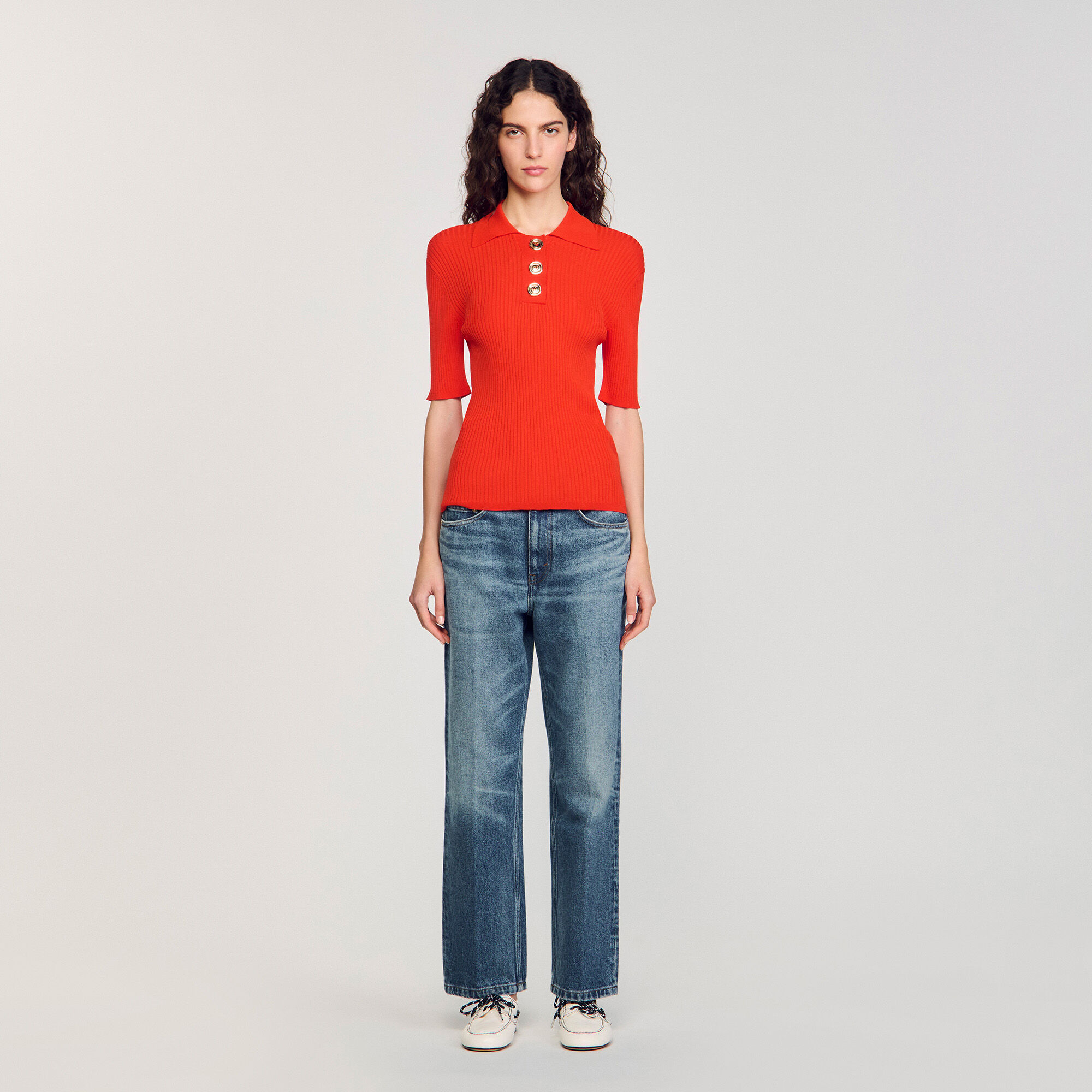 Pull à col polo 