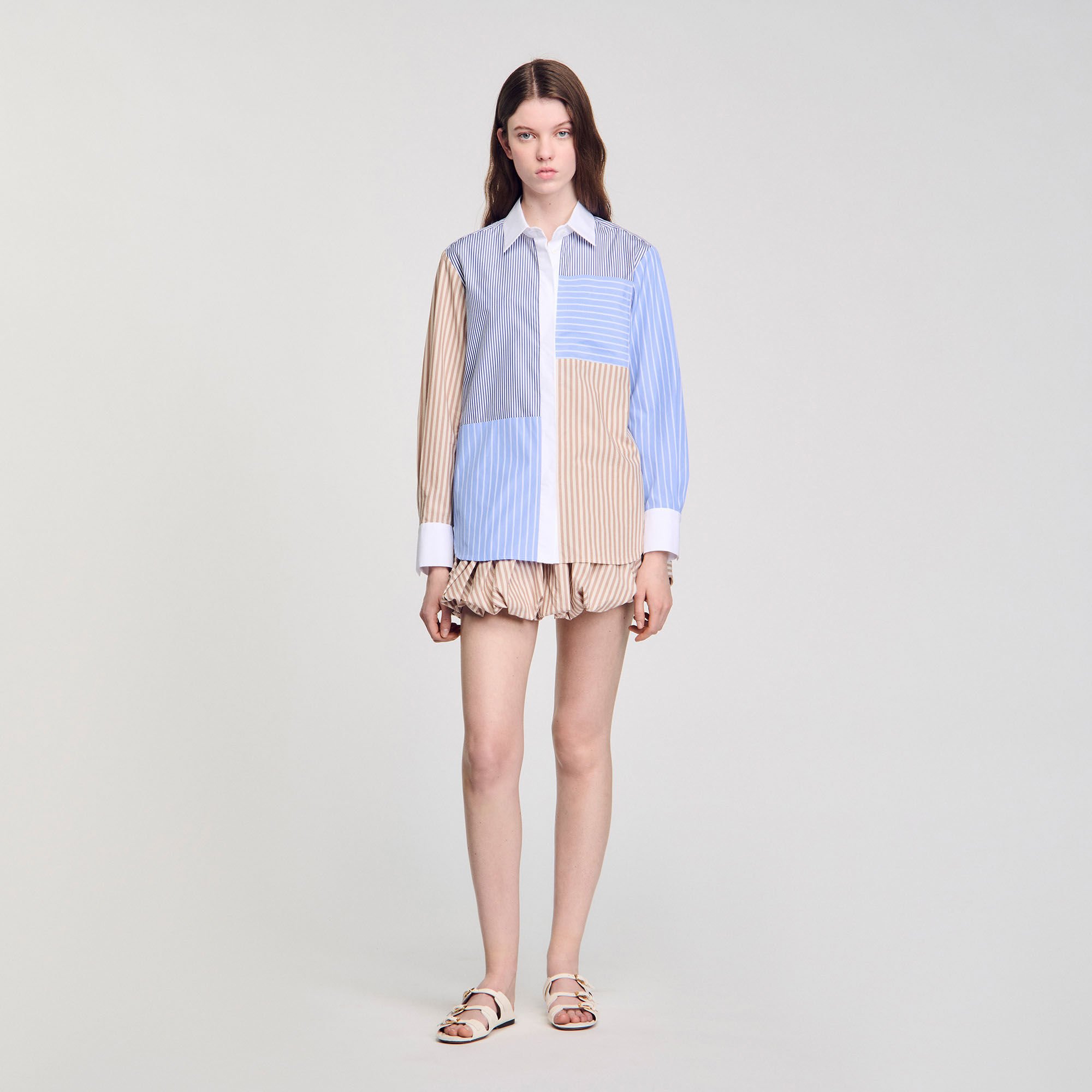 Chemise à mix de rayures