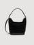 Sac seau TANGOSO en suede et cuir noir