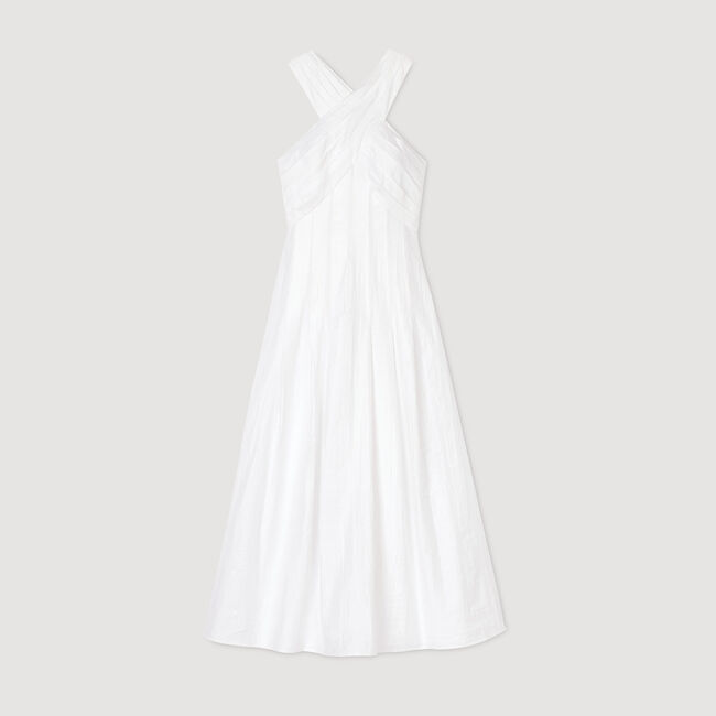 Robe longue croisée
