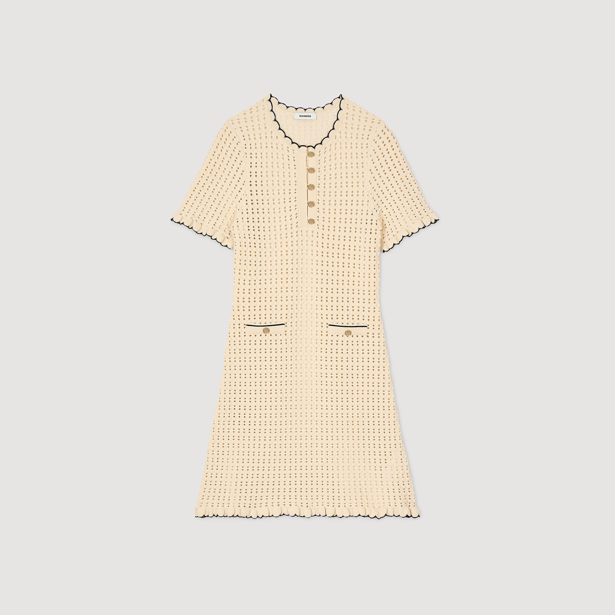 Robe courte en maille 